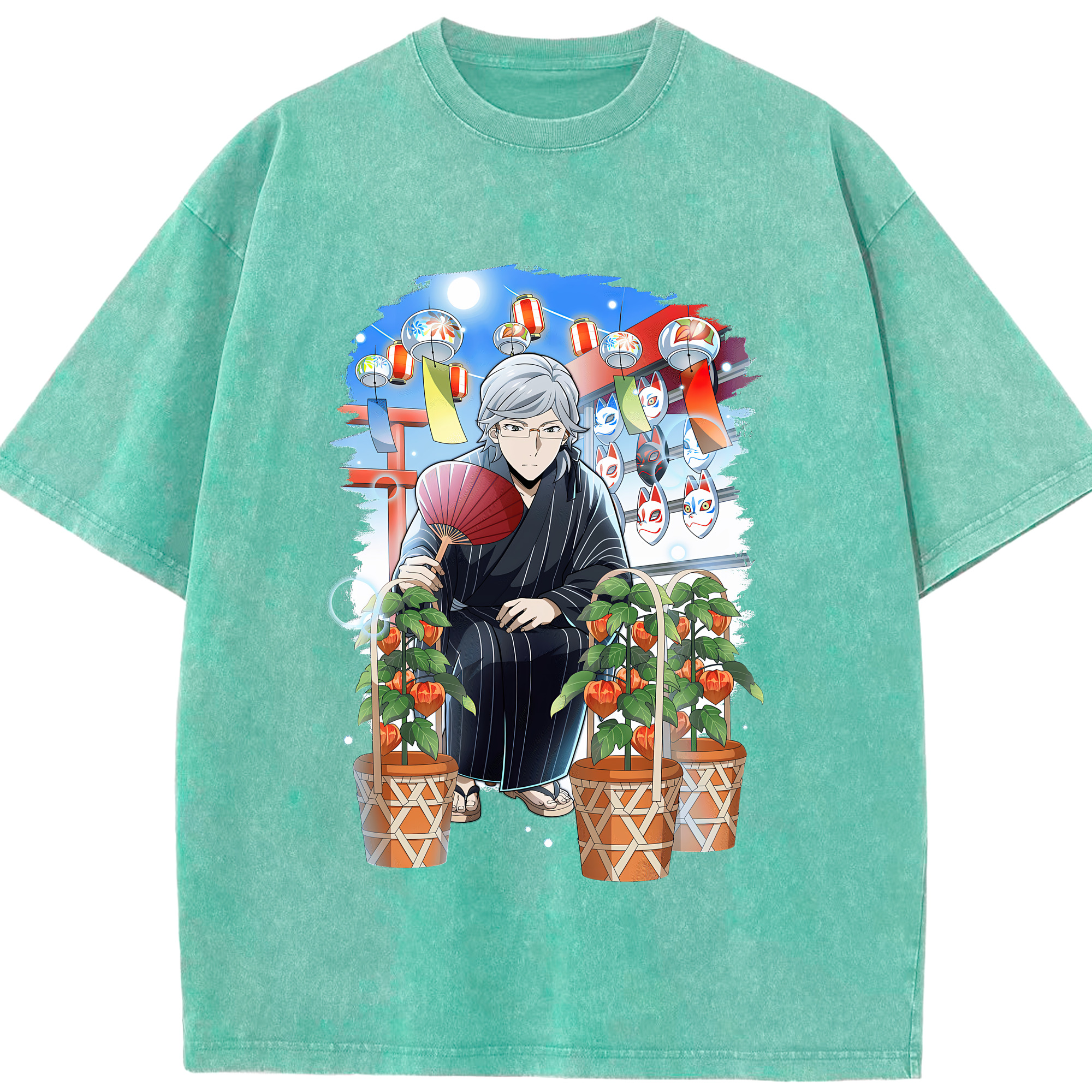 （画像用） 文豪ストレイドッグス Bungo Stray Dogs 綿100% ヴィンテージ風 半袖Tシャツ（フロントプリント）